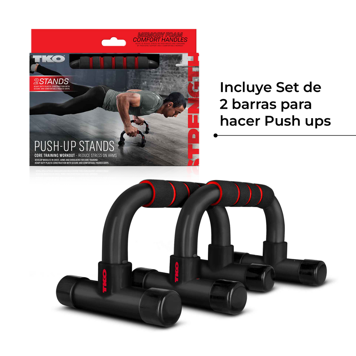 Barras de Flexiones De Ejercicio Negro Tko JM DISTRIBUIDORES