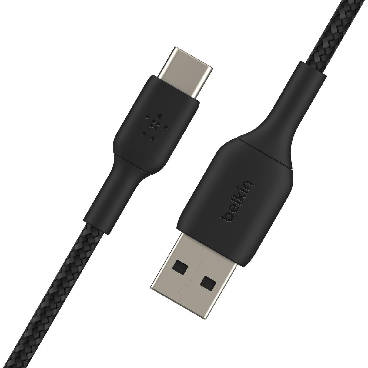 Braided Usb AC Cable Usb-A Black 1M