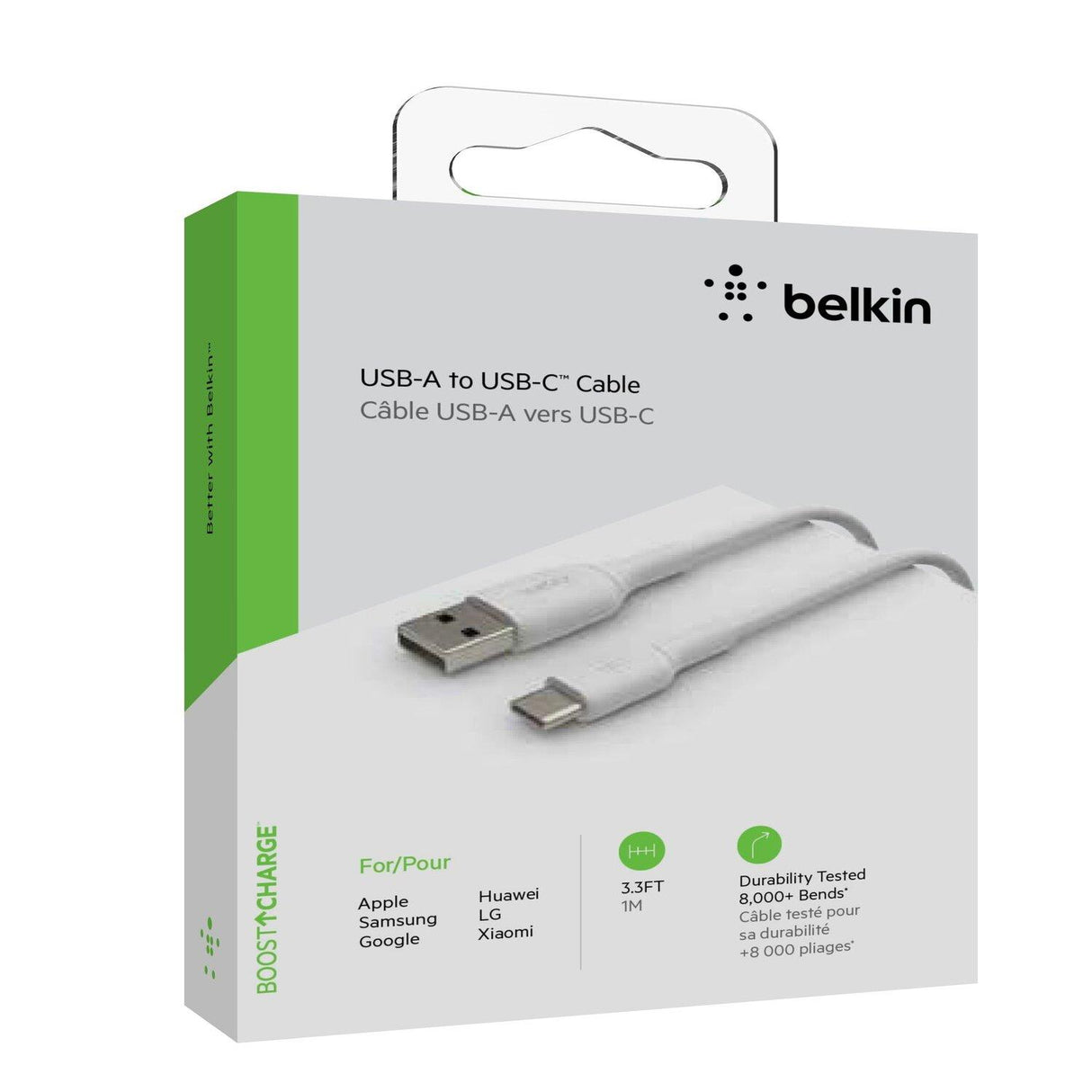 USB - A to USB - C BOOST CHARGE Cable 1M White Belkin