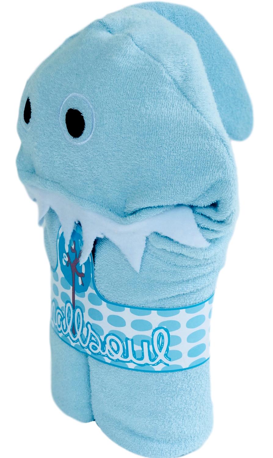 Shark-shaped children's towel, one size fits all