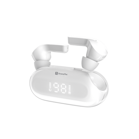 Tw Bluetooth Headphones LCD White Xtrememac