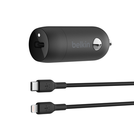 Cargador De Coche 30W Usb-C + Cable Usb-C A Lighnining