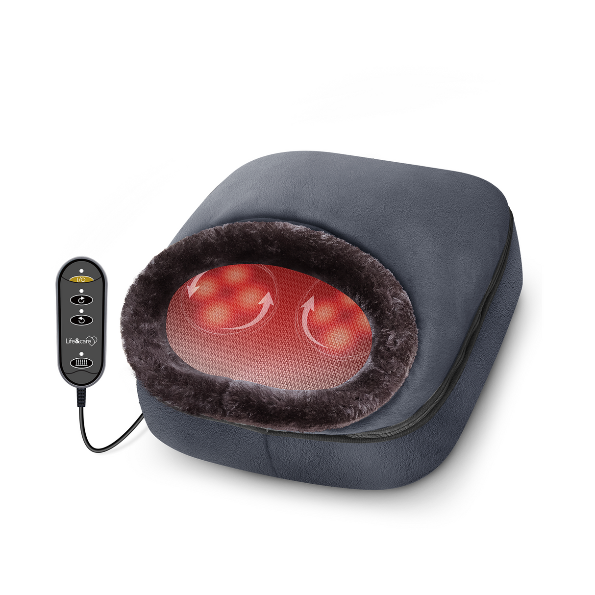 Life&amp;Care Massager with Heat for Feet and Back Blue