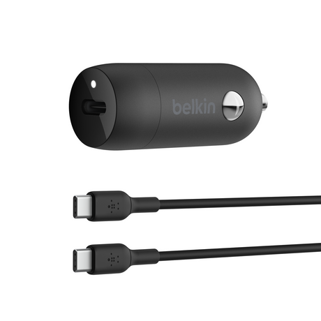 Cargador De Coche 30W Usb-C + Cable Usb-C A Usb-C