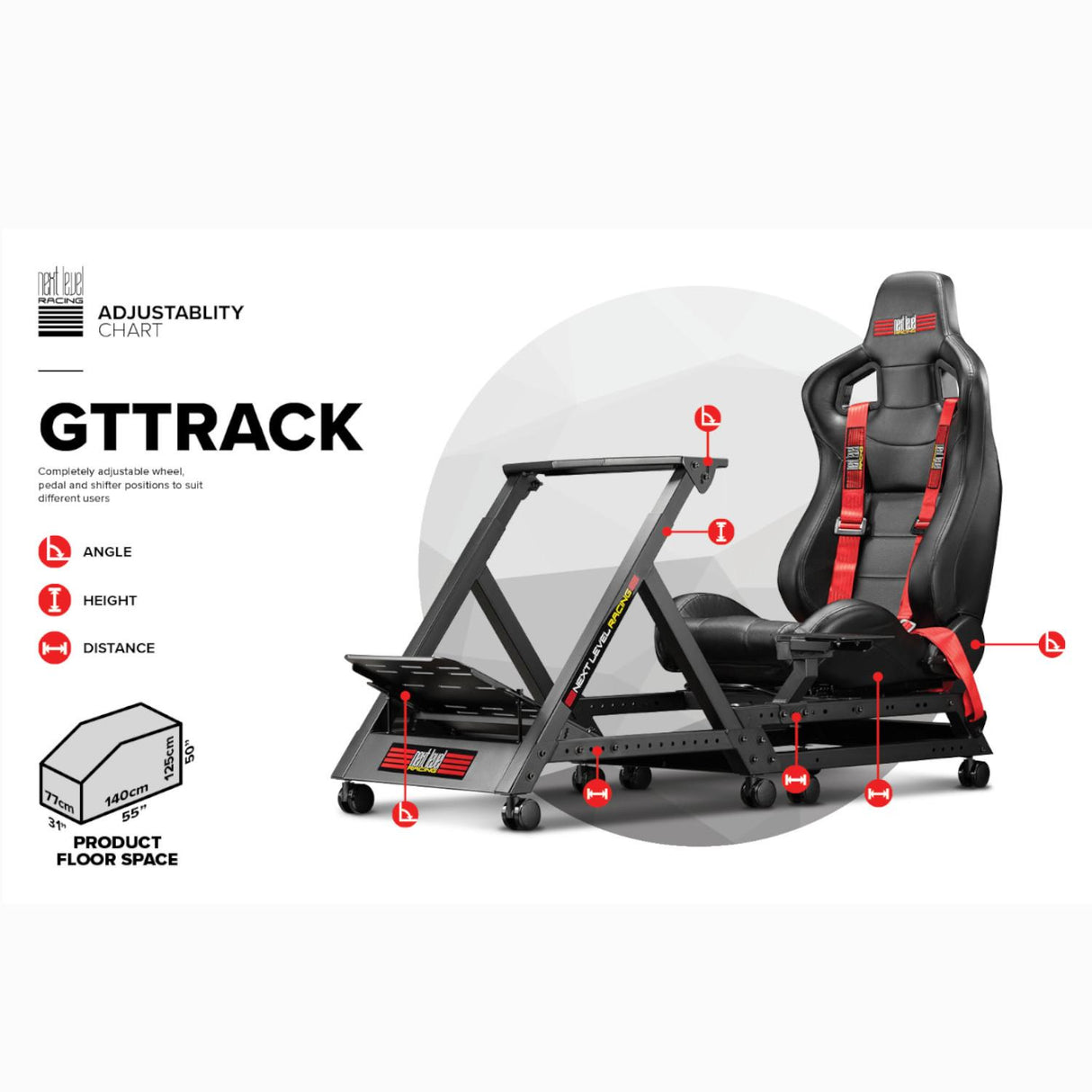 Soporte para simulador de carreras GTtrack de Next Level