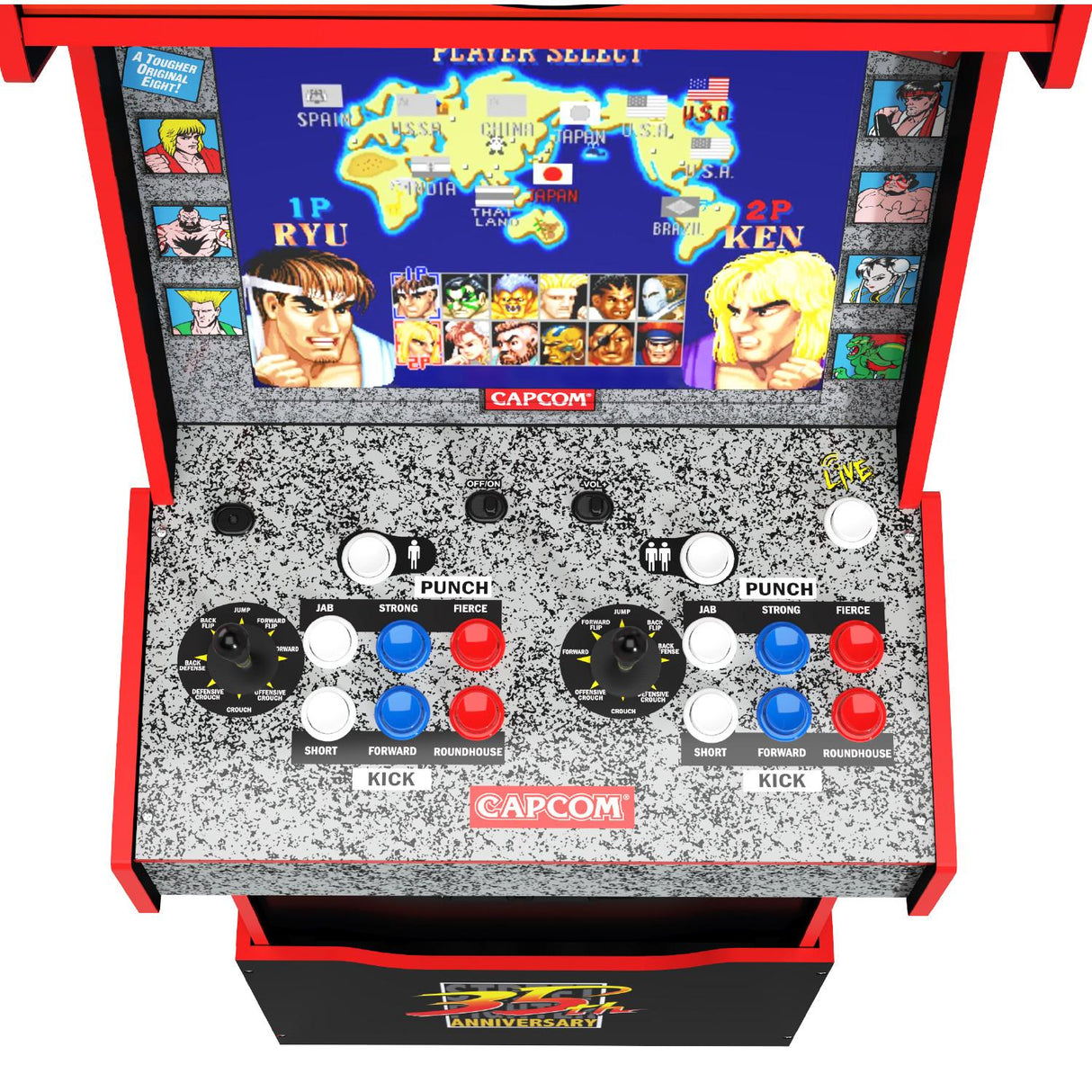 Maquina Recreativa con WIFI de Street Fighter Legacy 14 en 1