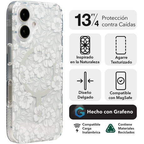 Funda Zagg Milan Snap Floral para iPhone 16 Plus