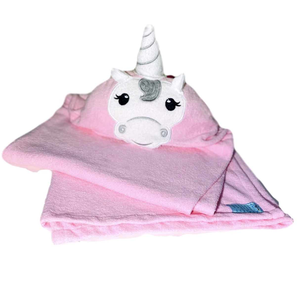 Pink unicorn-shaped children's towel, one size fits all