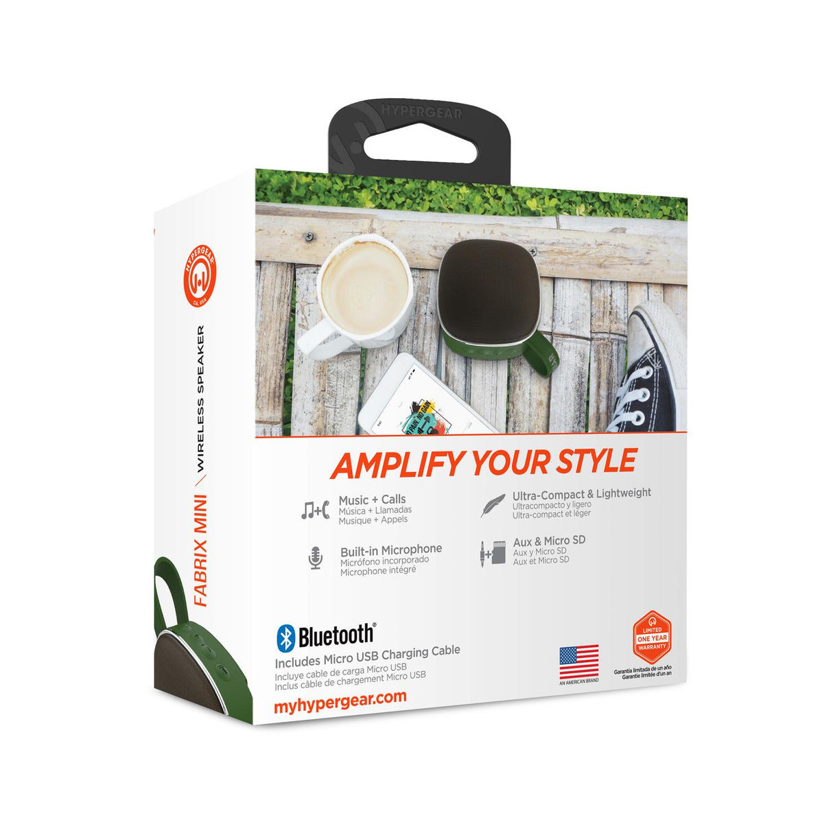 Bocina Bluetooth Recargable Verde Hypergear