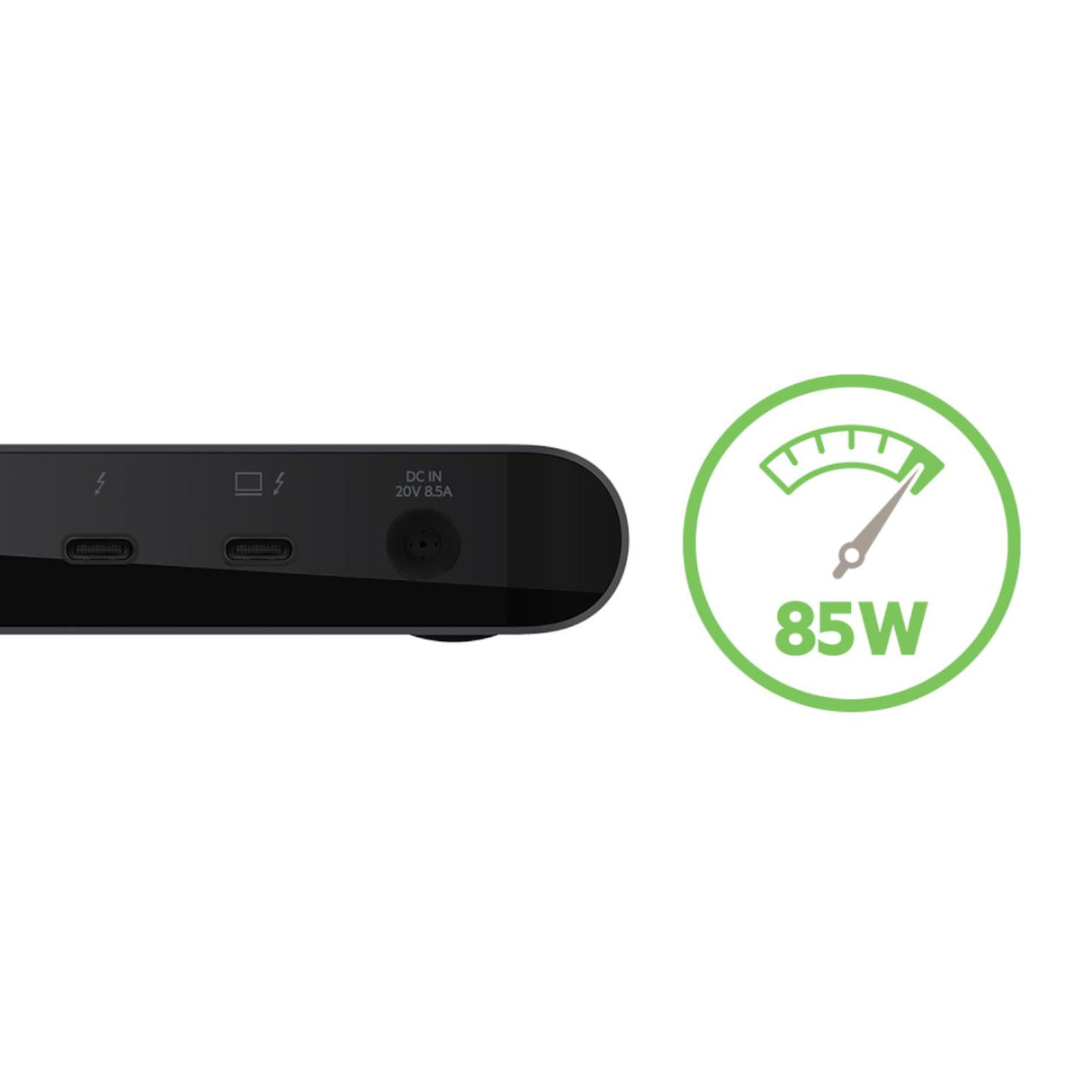 4 Port USB C Thunderbolt 3 Adapter Black