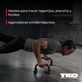 Barras de Flexiones De Ejercicio Negro Tko