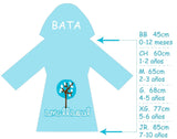 Bata de baño con forma de cocodrilo para bebé