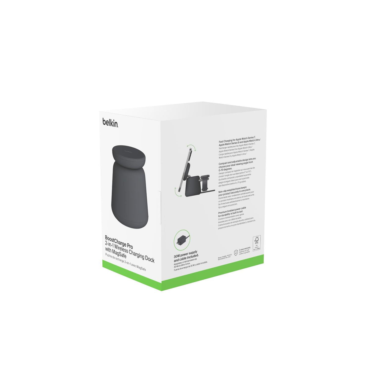 Cargador Wireless Belkin 15w Magsafe 2 En 1 Negro