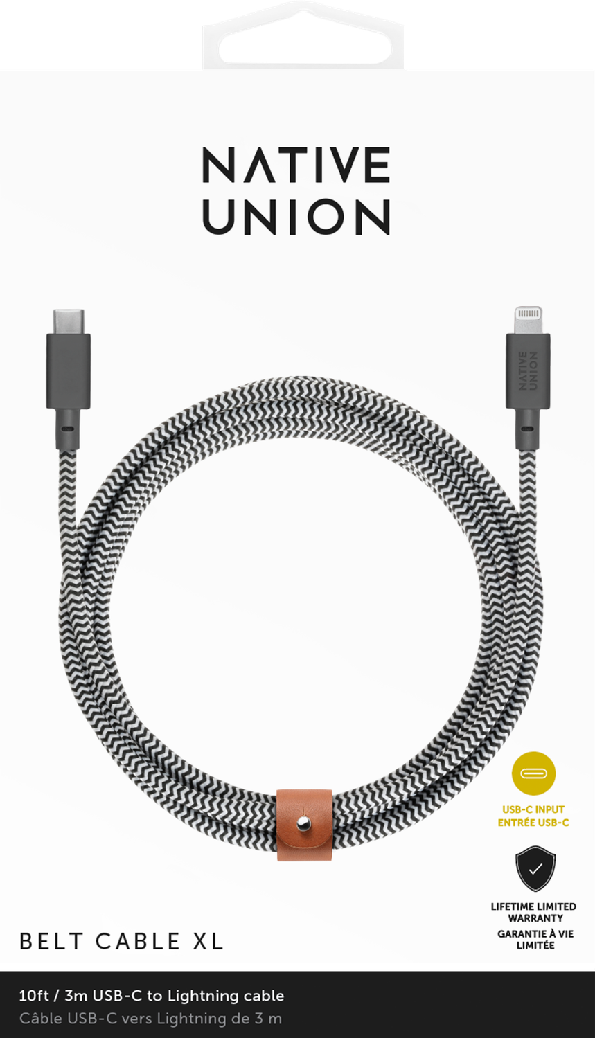 Lightning Cable - Type C Belt Kevlar Zebra 3M - Native Union