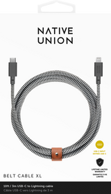 Lightning Cable - Type C Belt Kevlar Zebra 3M - Native Union