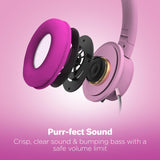 Kitty Gamer Wired Headphones-Pink