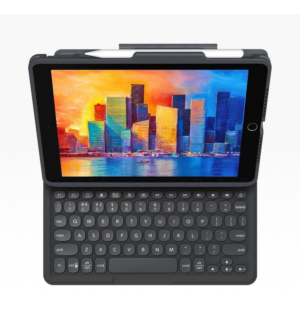 ZAGG Pro Keys Backlit Keyboard with Case for iPad 10.2'' (7th, 8th and 9th Gen) - Black/Gray