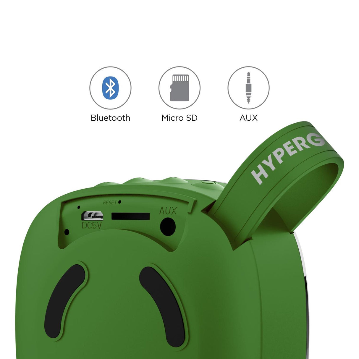 Bocina Bluetooth Recargable Verde Hypergear