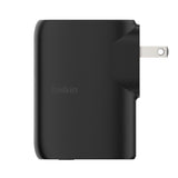 25W Wall Charger with USB A input and USB C input Plus 5K Battery Black