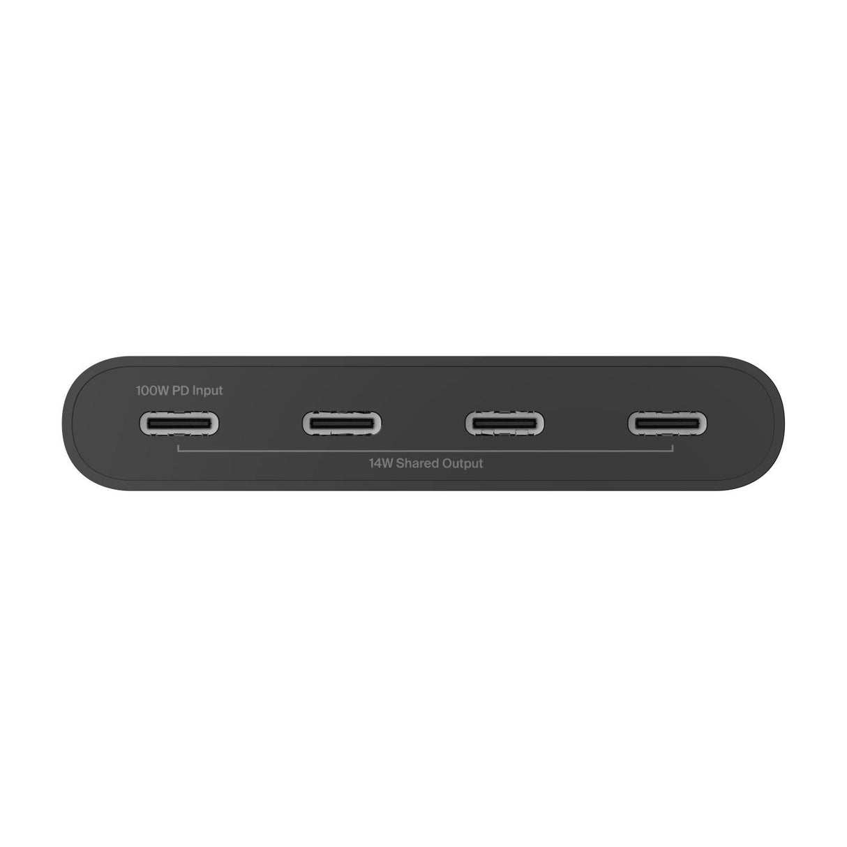 4 Port USB C Adapter Black