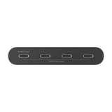 Adaptador de 4 Puertos Usb C Negro