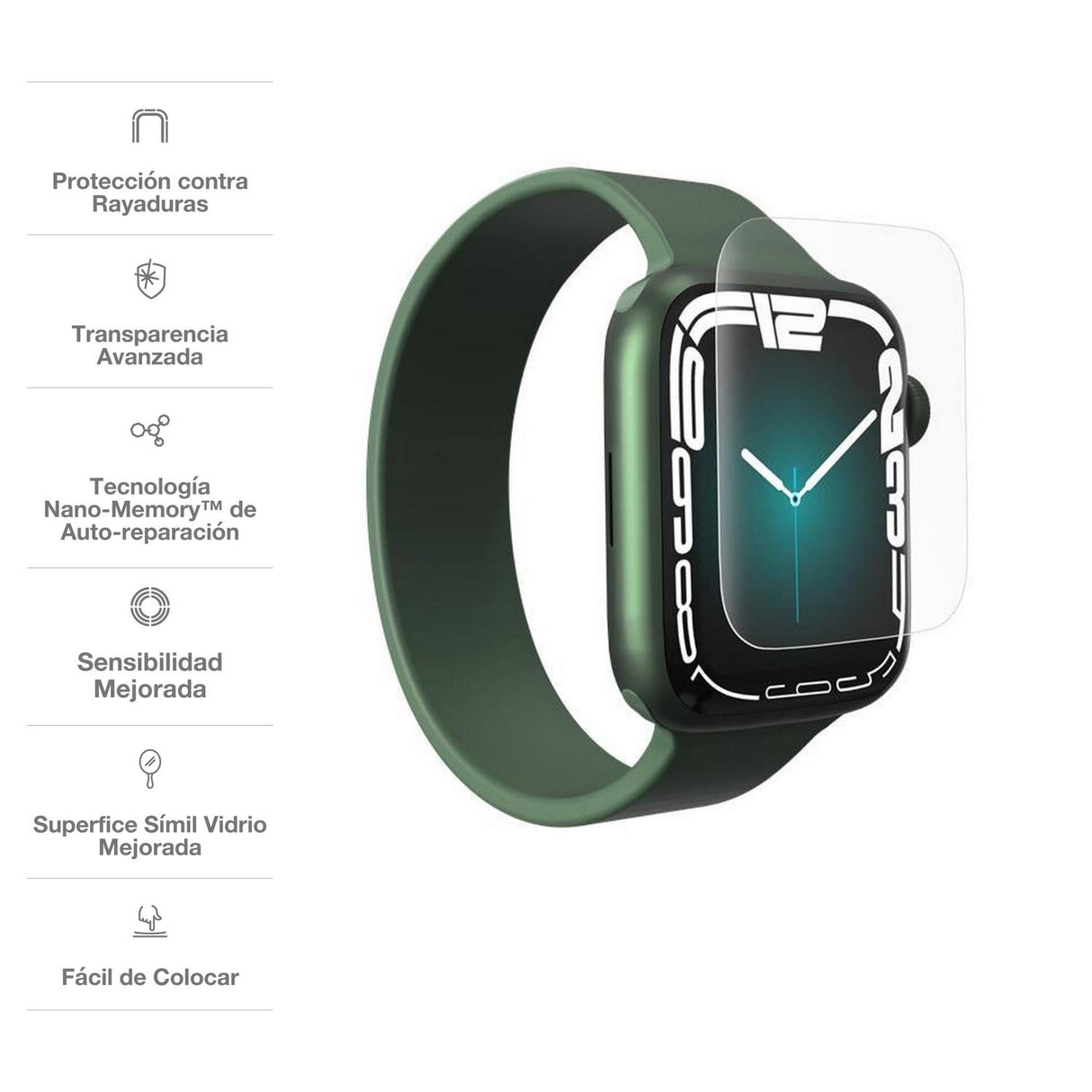 Mica InvisibleShield Ultra Clear para Apple Watch Series 7 (41 mm)