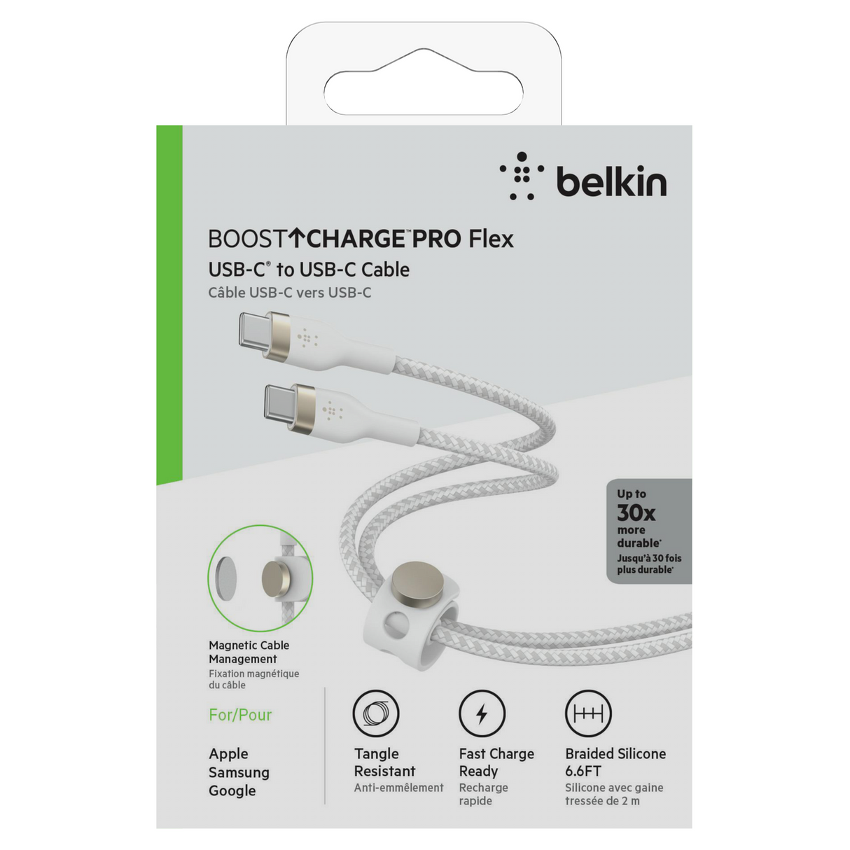 Pro Flex Usb-C To Usb-C Cable 60W White 2M