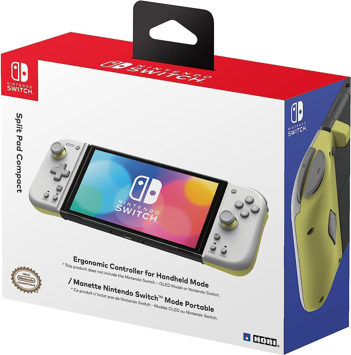 Control Nintendo Switch Split Pad Pikachu Blanco Con Amarillo Hori