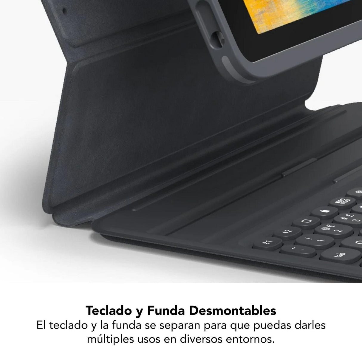 Teclado con Funda ZAGG Pro Keys Retroiluminado para iPad 10.2'' (7a, 8a y 9a Gen) - Negro/Gris